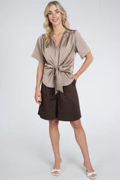 Neo Noir 165695 Blouse korte mouw Taupe