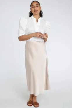 Neo Noir Bovary skirt Rok wijd lang Champagne
