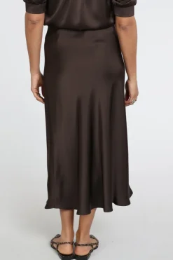 Neo Noir Bovary skirt Rok wijd lang Donker bruin
