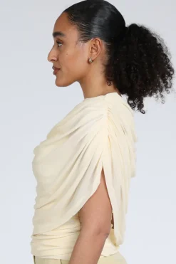 Neo Noir Cottuna Drapy Mesh top Top Licht geel