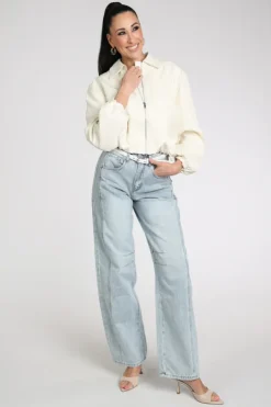 Neo Noir Denielle structure Bomber Ecru