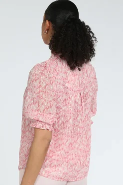 Neo Noir Diana Blurred blouse Blouse korte mouw Roze