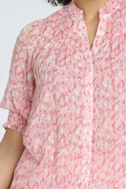 Neo Noir Diana Blurred blouse Blouse korte mouw Roze