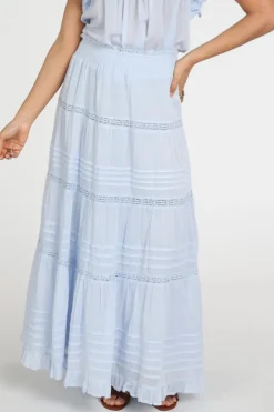Neo Noir Felicia S Voile skirt Rok wijd lang Licht blauw