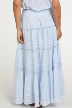 Neo Noir Felicia S Voile skirt Rok wijd lang Licht blauw