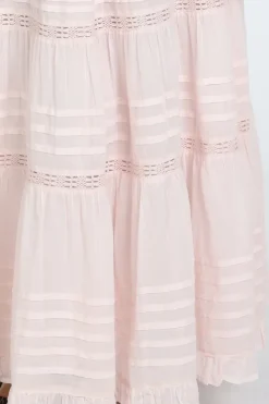 Neo Noir Felicia S Voile skirt Rok wijd lang Roze