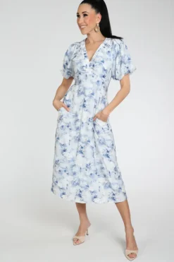 Neo Noir 168060 Jurk korte mouw Licht blauw