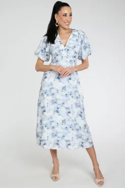 Neo Noir 168060 Jurk korte mouw Licht blauw