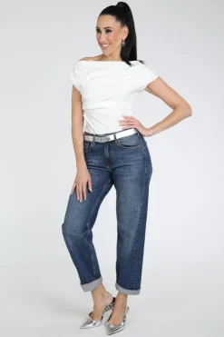 Neo Noir Mabelle drapy top Top Off white