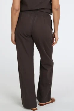 Neo Noir Sonar Linen pants Broek Donker bruin