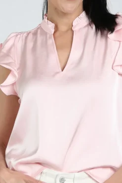Neo Noir Stella heavy sateen Top Roze