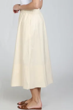 Neo Noir Yara Poplin skirt Rok wijd lang Vanille