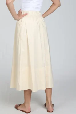 Neo Noir Yara Poplin skirt Rok wijd lang Vanille