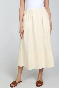 Neo Noir Yara Poplin skirt Rok wijd lang Vanille