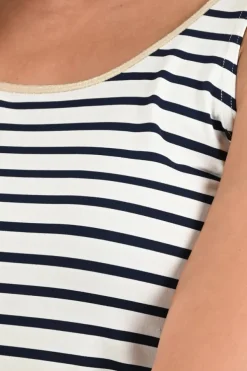 Nukus Juba stripe Top Marine