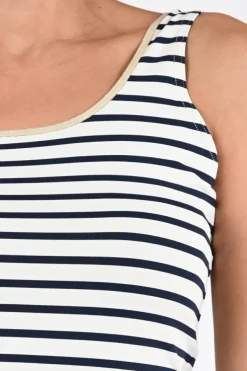 Nukus Juba stripe Top Marine