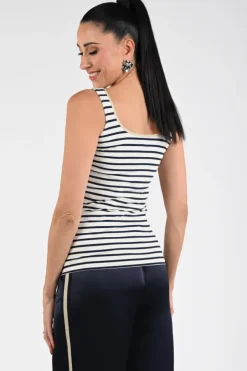 Nukus Juba stripe Top Marine