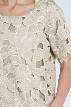 Nukus NKS01181 Blouse korte mouw Camel