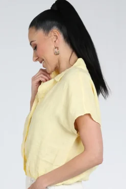 Nukus NKS01188 Blouse korte mouw Geel