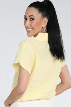 Nukus NKS01188 Blouse korte mouw Geel