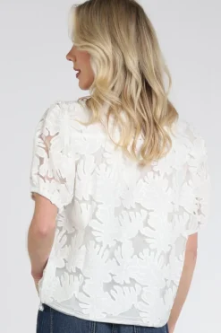Nukus NKS02137 Blouse korte mouw Off white