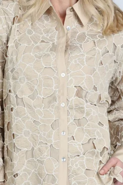 Nukus NKS02228 Blouse lange mouw Camel