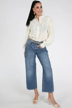 Nukus NKS02203 Blouse lange mouw Ecru