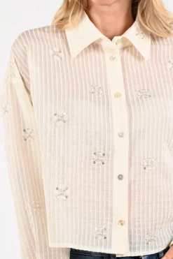 Nukus NKS02200 Blouse lange mouw Ecru