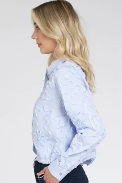 Nukus NKS02255 Blouse lange mouw Licht blauw