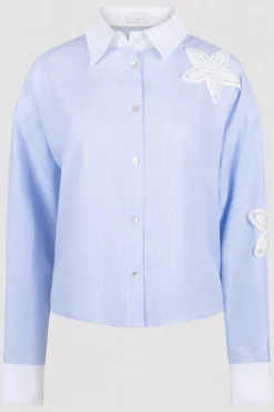 Nukus NKS02218 Blouse lange mouw Licht blauw