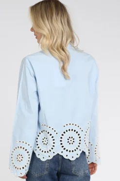 Nukus NKS02187 Blouse lange mouw Licht blauw