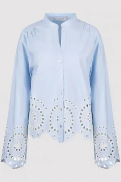 Nukus NKS02187 Blouse lange mouw Licht blauw