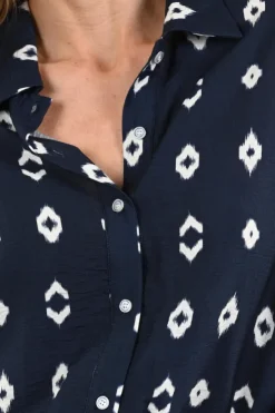 Nukus NKS02141 Blouse lange mouw Marine