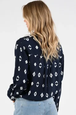 Nukus NKS02141 Blouse lange mouw Marine