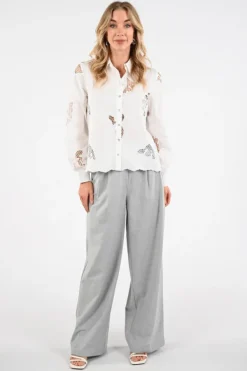Nukus NKS02174 Blouse lange mouw Off white