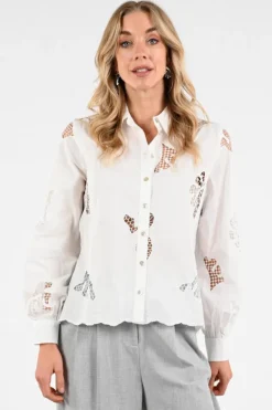 Nukus NKS02174 Blouse lange mouw Off white