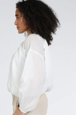 Nukus NKS02128 Blouse lange mouw Off white