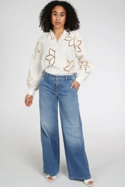 Nukus NKS02139 Blouse lange mouw Off white