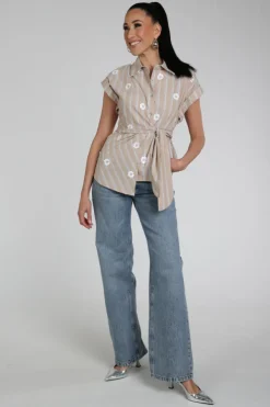 Nukus NKS01193 Blouse mouwloos Beige
