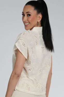 Nukus NKS02254 Blouse mouwloos Ecru