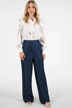 Nukus NKS09082 Broek Dark blue denim