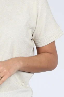 Nukus NKS01174 Pull korte mouw Zand