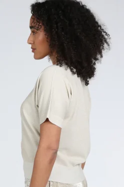 Nukus NKS01174 Pull korte mouw Zand