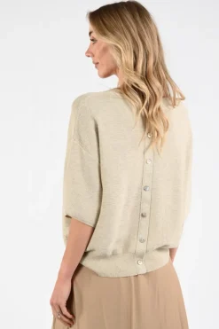 Nukus NKS03057 Pull korte mouw Zand