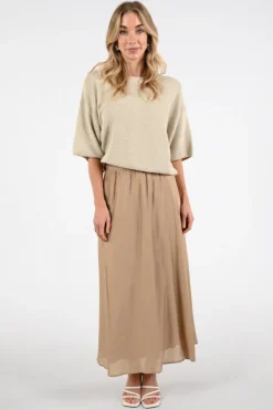 Nukus NKS03057 Pull korte mouw Zand