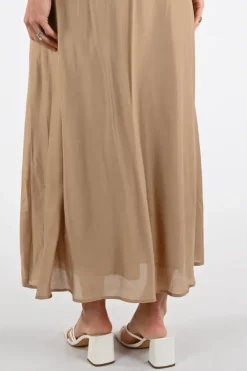 Nukus NKS10022 Rok wijd lang Camel