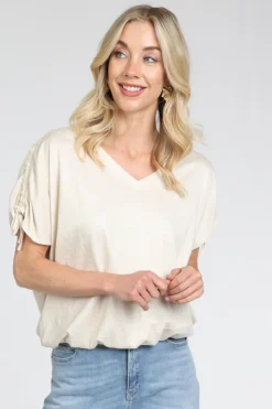 Nukus NKS01127 T-shirt driekwart mouw Goud