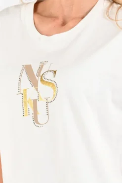 Nukus NKS04018 T-shirt korte mouw Off white