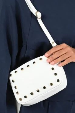 Ornella leder tas Tas Wit