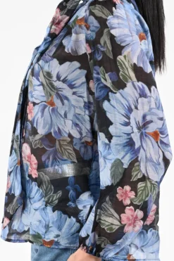 Oui 97236 Blouse lange mouw Marine